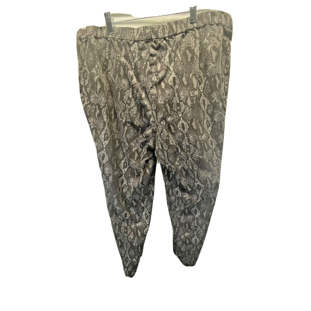 Isaac Mizrahi Live! Women's Pants Sz 18W Stretch Snake Ankle Gray A367659